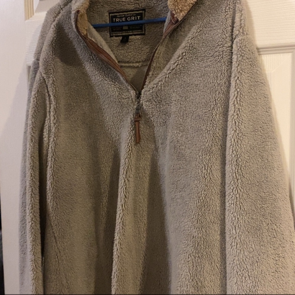 True Grit Taupe Fleece Half-Zip Pullover